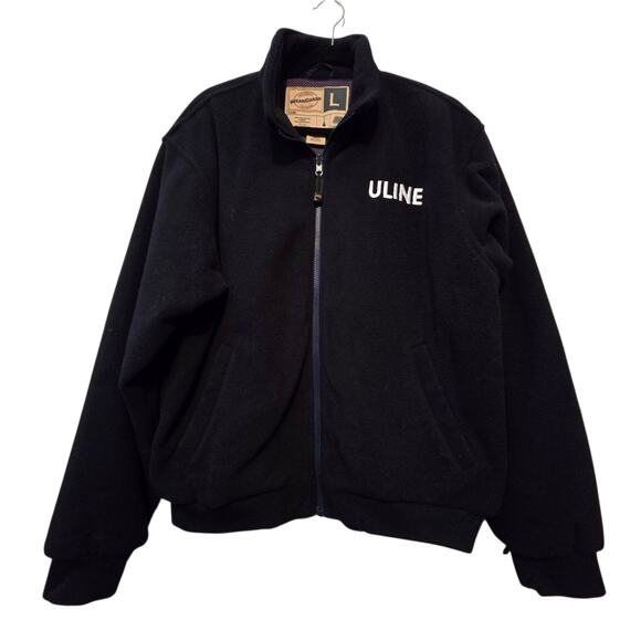 Wearguard Uline Fleece Full-Zip Employee Jacket LG Navy Blue Work Warm Pockets - Picture 1 of 12
